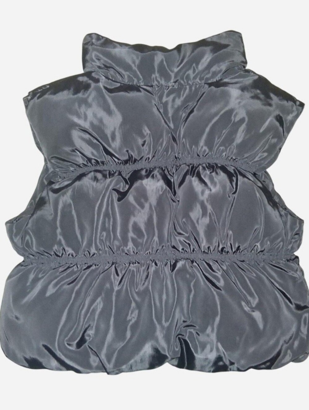 S | black calvin klein puffy bubble zip-up vest - Picture 3 of 3